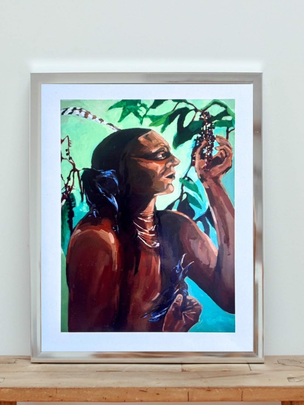 Art Print of Native American, Hand Signed by Artist - 8x10” (not framed)